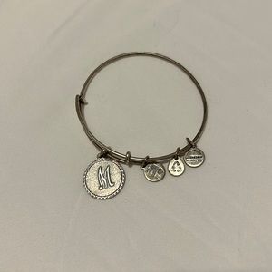 Alex and Ani silver bracelet ‘M’ charm